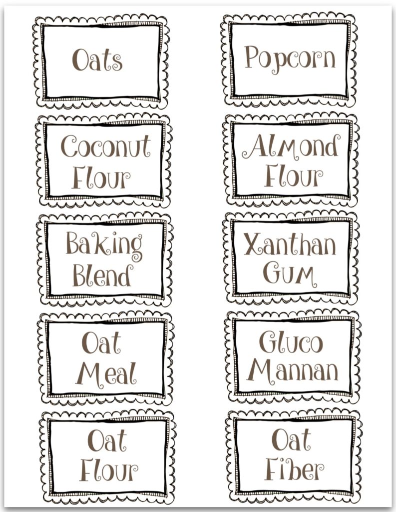 THM Pantry Labels (FREE PRINTABLES) - Mrs. Criddles Kitchen Pertaining To Pantry Labels Template