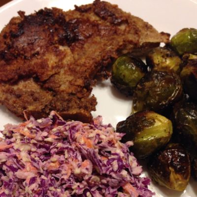 Almond Flour Fried Pork Chop Dinner