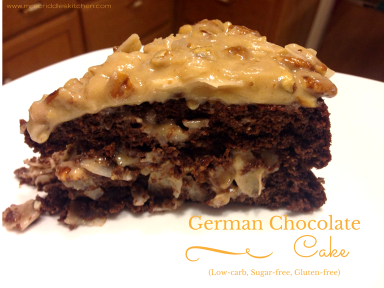 German Chocolate Cake (low-carb, sugar-free)