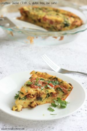 Crustless Quiche (THM S, gluten free, low carb) - Mrs. Criddles Kitchen