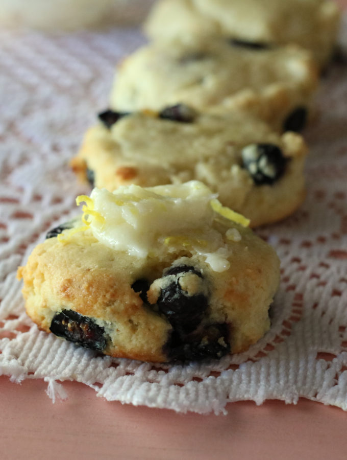 Blueberry Tea Biscuits (low carb, thm s)
