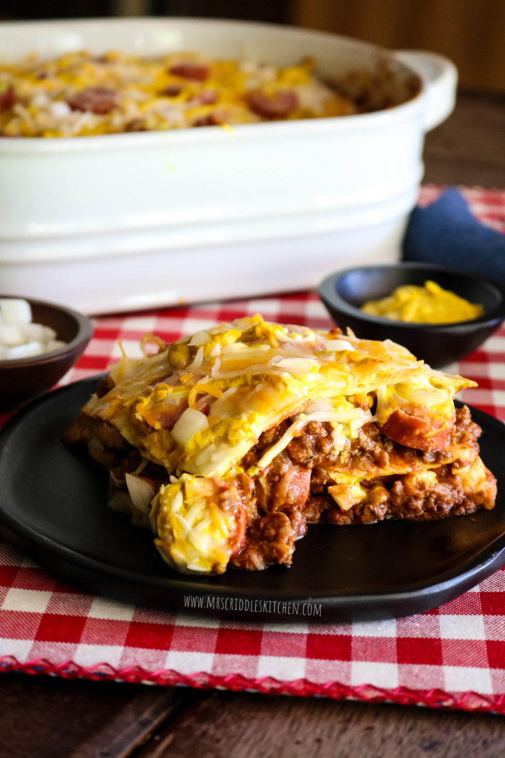 Low Carb Coney Island Casserole - Mrs. Criddles Kitchen