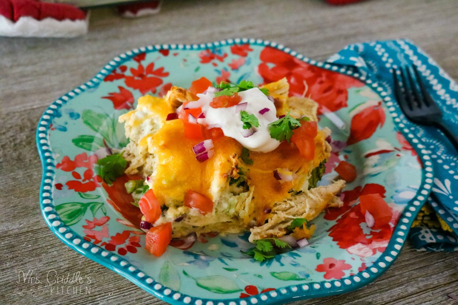 Sour Cream Chicken Enchilada Casserole Mrs. Criddles Kitchen